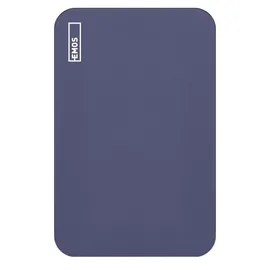 EMOS Powerbank 10 000 mAh WI 1046 mit Magnet - magnetischer externer Akku mit Passthrough und Wireless-Charging USB-C-Ausgang inkl. USB-Datenkabel - für iPhone, Smartphone, Tablet - blau