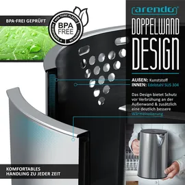 Arendo Frühstücks-Set 1,5 l Silber