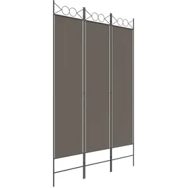 vidaXL 3-tlg. Paravent Anthrazit 120x200 cm Stoff