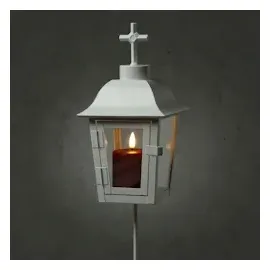 MARELIDA Laterne mit Mini LED Kerze mit 2 wechselbaren Spitzen/Erdspieß -...