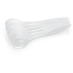 504x Eierlöffel weiß Polystyrol