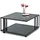 M2 Kollektion Couchtisch Paris 2 Schwarz Glas 75 x 41 x 75 cm