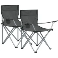 Songmics Campingstuhl 2er Set Grau