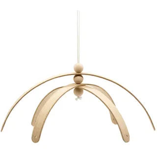Hochwertiges Mobile zum selber basteln aus Eiche, Mobilestern, Mobilekreuz 6 armig, Holzmobile, Windspiel aus Holz, fürs Kinderzimmer, DIY Set als Deko fürs Kinderzimmer, Bausatz für Baby Mobiles
