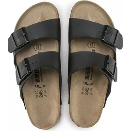 Birkenstock Arizona Superlauf, Birko-Flor, schwarz/rot, schmal, Größe 47
