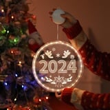 Weihnachts-Fensterlichter-Dekoration mit Saugnapf, batteriebetrieben, 3D-LED-Weihnachts-Hängelichter, Dekor für Fenster, Weg, Terrasse, Schlafzimmer, Party, Urlaub, Wand, 23,9 cm Geweih 2024