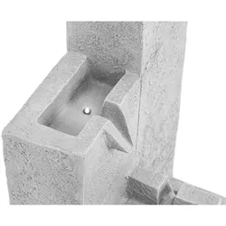 hillvert Solar Gartenbrunnen - 4 Säulen - LED-Beleuchtung