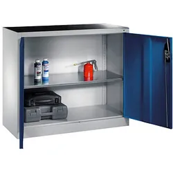 CP Stahlschrank 8830-000 S10203 lichtgrau, enzianblau 120,0 x 40,0 x 100,0 cm, aufgebaut