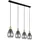 GLOBO Rauchglas 4-flg. 90 cm oval schwarz
