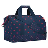 Reisenthel Reisetasche 30 Liter ALLROUNDER L MIXED DOTS RED, 48 x 39 cm - Blau - Rot - Polyester - wasserabweisend - abnehmbarer Schultergurt