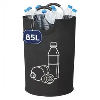 Lifewit Müllsackständer Pfandflaschen Sammelbehälter, Groß Aufbewahrung mit Softgrip-Griff. schwarz 85 l