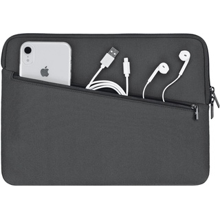 Artwizz Neoprene Sleeve PRO kompatibel mit MacBook Pro 16 (2023-2019), MacBook Pro 15 (2019-2012) - Schutzhülle mit Zubehör-Fach, Titan, 16 Zoll