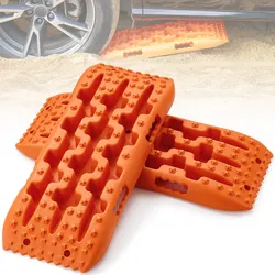 VEVOR 2 Stk. Traktionsbretter Traktionsband PP Schlamm Schnee Sand Kurz Orange