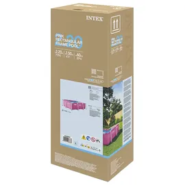 Intex 28266NP Aufstellpool rechteckig 220 x 150 x 60 cm rosa