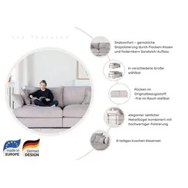 Home Affaire Big-Sofa Polyester 4-Sitzer Braun