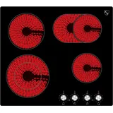 K&H 4 Zonen Glaskeramikkochfeld 59cm Knebel Steuerung Elektro Autark Eingebaut CK-7206K,