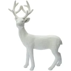 GreenGate Rentier Figur, 10 x 16 x 23 cm, weiss