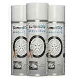 Gummi Dip Sprühfolie 12000004 Flüssiggummi Spray 3er Set, 3x400 ml, Weiss glänzend