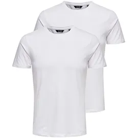 Only & Sons Onsbasic Slim O-neck weiß L
