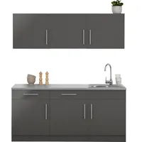 WIHO KÜCHEN Küchenzeile Cali 180 cm grau