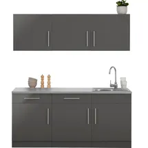 WIHO KÜCHEN Küchenzeile Cali 180 cm grau