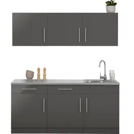 WIHO KÜCHEN Küchenzeile Cali 180 cm grau