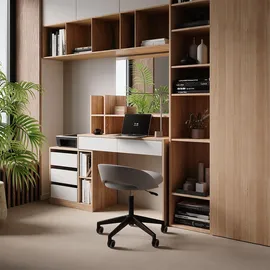 Vicco Schreibtisch Anja Weiß/sonoma, 139.8 x 40 cm mit Schubladen, Vicco