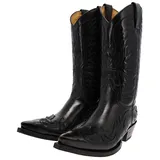 Sendra Boots Herren Cowboy Stiefel 3241 CUERVO Schwarz Westernstiefel Lederstiefel 48 EU - 48 EU