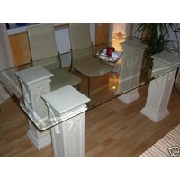 Esstisch Glastisch Küchentisch Esszimmer Säulentisch Antiker Tisch Kordeltisch