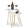 Relaxdays Beistelltische-Set rund Holz weiß, 2 St.