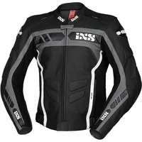 IXS RS-600 1.0 Lederjacke Schwarz/Grau/Weiß 50