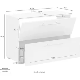 Schildmeyer Carlos 80,2 x 59,1 x 35 cm weiß