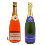 (40,33/L)Champagner Henri de Verlaine Blanc + Rose je 1 x 0,75 l Präsent!!!