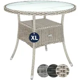 CASARIA Gartentisch Ø 80 x 74 cm grau