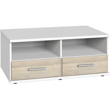 CARRYHOME Tv-Element, Weiß, Eiche, Kunststoff, 2 Schubladen, 92x38x58 cm, Made in Germany, Wohnzimmer, TV Möbel, TV-Elemente