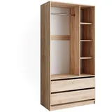 Vicco Kleiderschrank Elmo 100 x 200 x 50 cm Braun
