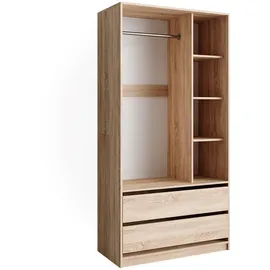 Vicco Kleiderschrank Elmo 100 x 200 x 50 cm Braun