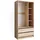 Vicco Kleiderschrank Elmo 100 x 200 x 50 cm Braun