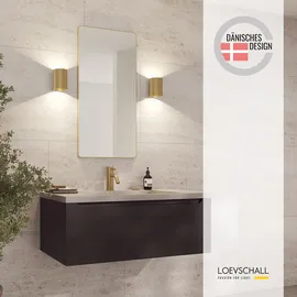 Loevschall Spiegel LOEVSCHALL "Refine Wandspiegel rechteckig – eleganter Designspiegel mit edlem", gold (goldfarben), B:45cm H:90cm T:1,5cm, Spiegelglas, Spiegel, Rahmen in vielen Größen & Farben für Bad, Flur & Schlafzimmer