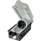 Inter Bär interBär 9015-001.01 Aufputz-Steckdose abschließbar IP44 Schwarz, Transparent