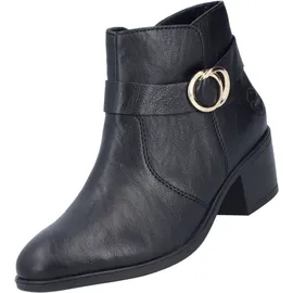 Rieker Damen Ankle Boots 73975, Frauen Stiefeletten,uebergangsschuhe,uebergangsstiefel,knöchelhoch,reißverschluss,Bootee,schwarz (00),39 EU | Gr.: 39