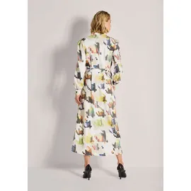 Madeleine Hemdblusenkleid Ethno-Muster Weiß 36