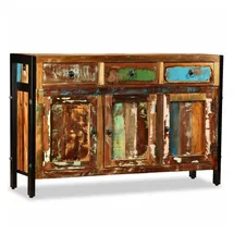 vidaXL Sideboard 120 x 76 x 35 cm Braun / Mehrfarbig