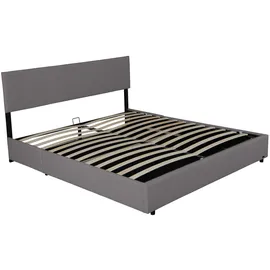 Corium Polsterbett Juva Cord mit Lattenrost 140x200 cm Grau Corium