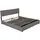 Corium Polsterbett Juva Cord mit Lattenrost 140x200 cm Grau Corium