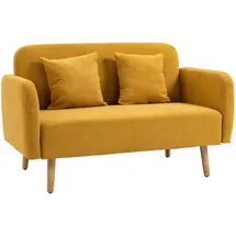 Homcom 2 Sitzer Sofa mit 2 Wurfkissen