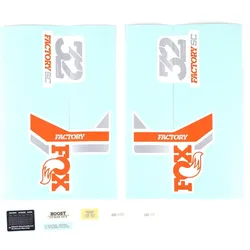 Decal Kit: 2018, 32 SC, F-S, Orange/White Logo, Gloss White Background