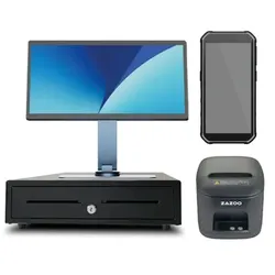 Pack TPV ZAZOO Android + Thermodrucker + Geldschublade + Android‐PDA – Komplett‐Point of Sale