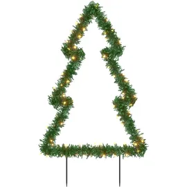 vidaXL Weihnachtsbaum mit Erdspießen und 80 LEDs 60 cm