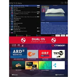 Octagon SF8008 UHD 4K Supreme Combo Receiver, Sat- Kabel- & DVB-T2 Receiver, & Schwarz